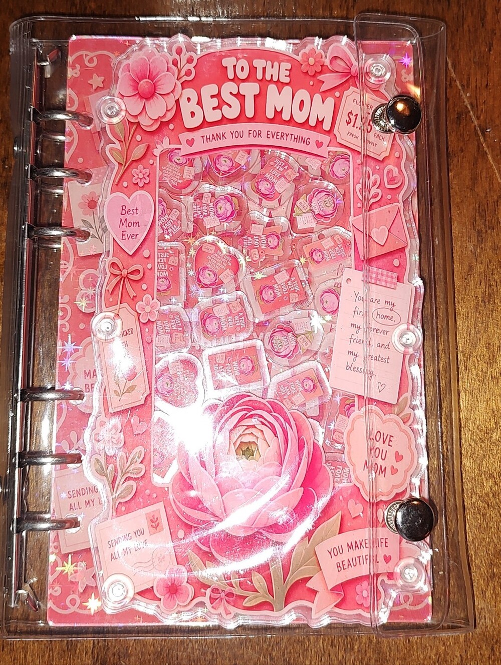 New! Best Mom Shaker Photo Book With Clear Protective Cover